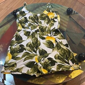 H&M Yellow and Green Floral Romper